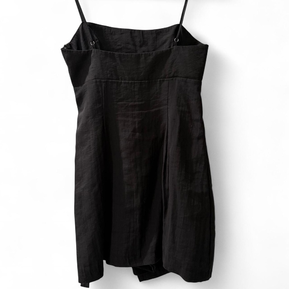 Zara Chic Black Spaghetti Strap Mini Wrap Dress - Picture 7 of 7